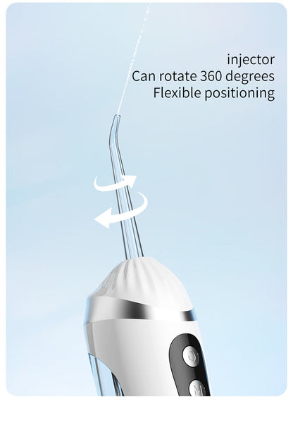 White Portable Ultrasonic Oral Irrigator with 3 Cleaning Modes Smart Teeth Cleaning Machine Tristar Online