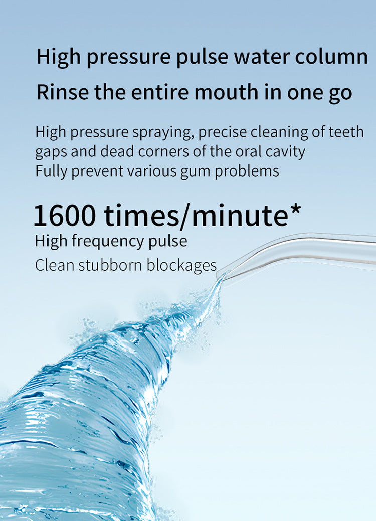 White Portable Ultrasonic Oral Irrigator with 3 Cleaning Modes Smart Teeth Cleaning Machine Tristar Online