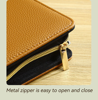 Brown PU Leather Zippered Photo Album - Holds 240 3 Prints" Tristar Online