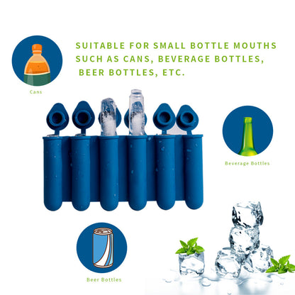 Blue Bottle & Can Friendly Ice Stick Molds - 6-Cup Design, Set of 10 Tristar Online