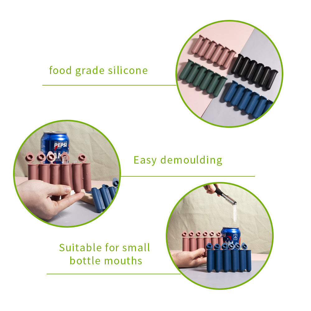 Green Bottle & Can Friendly Ice Stick Molds - 6-Cup Design, Set of 10 Tristar Online