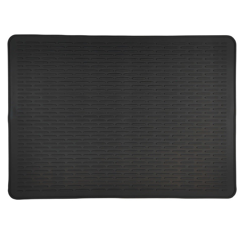 Black Extra Large Silicone Countertop Protector & Dish Drying Mat - Dishwasher Safe (76x53cm) Tristar Online