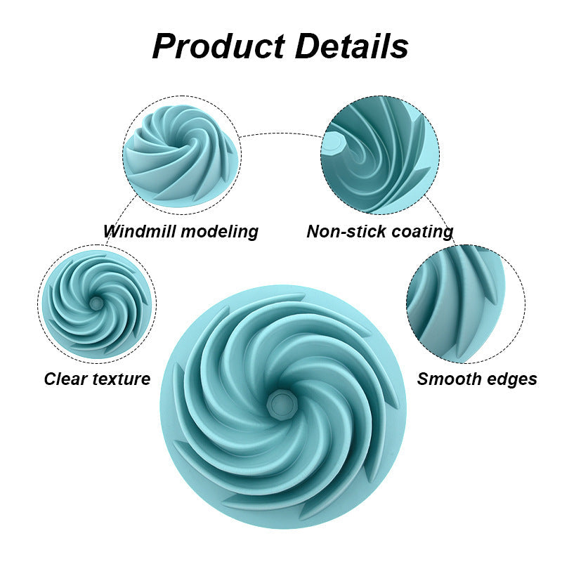 Pink Non-Stick Silicone Cyclone Cake Pan Set (10 Molds) - Perfect for Desserts Tristar Online