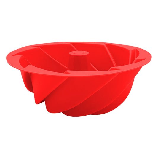 Red Non-Stick Silicone Cyclone Cake Pan Set (10 Molds) - Perfect for Desserts Tristar Online