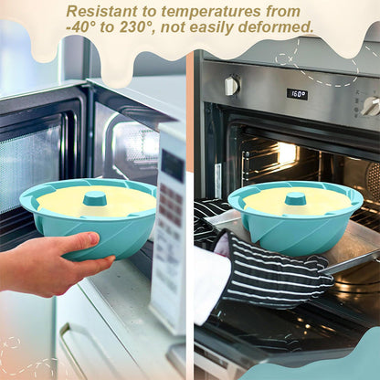 Red Non-Stick Silicone Cyclone Cake Pan Set (10 Molds) - Perfect for Desserts Tristar Online