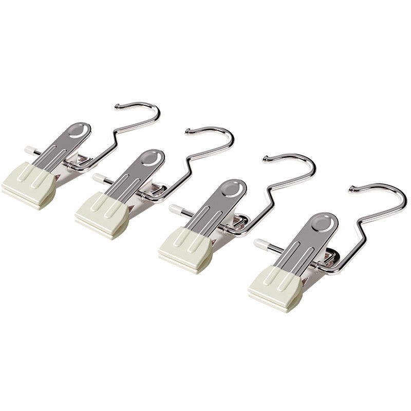 White Stainless Steel Hanging Clips (35 PCS) - Strong Grip for Pants, Hats, Socks, Laundry Tristar Online