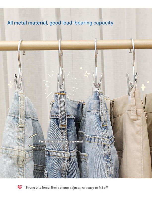 White Stainless Steel Hanging Clips (35 PCS) - Strong Grip for Pants, Hats, Socks, Laundry Tristar Online