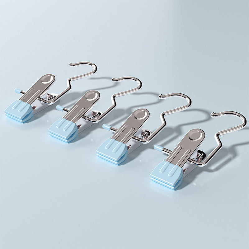 Blue Stainless Steel Hanging Clips (35 PCS) - Strong Grip for Pants, Hats, Socks, Laundry Tristar Online