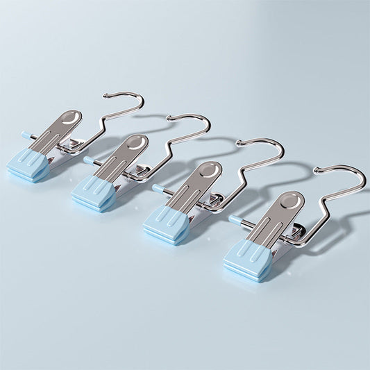 Blue Stainless Steel Hanging Clips (35 PCS) - Strong Grip for Pants, Hats, Socks, Laundry Tristar Online