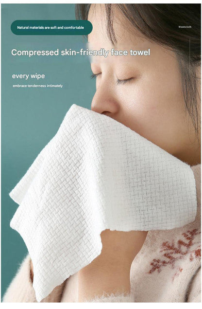 8 Packs (160 Total) Portable Cotton Compressed Towels - Soft, Absorbent Face Cleansing Cloths (Square Compression : 24x30cm) Tristar Online