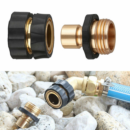 American Standard 3/4 Inch Brass Quick Connect Garden Hose Adapter (4 Male & 4 Female) Tristar Online