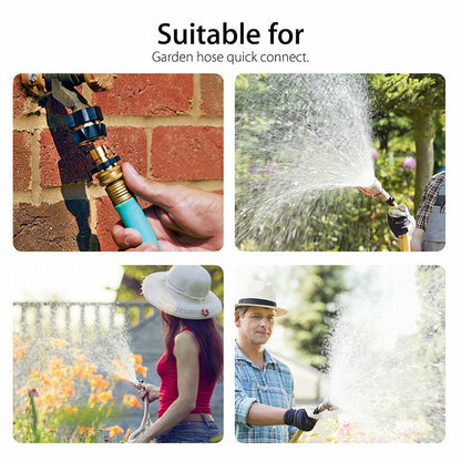 American Standard 3/4 Inch Brass Quick Connect Garden Hose Adapter (4 Male & 4 Female) Tristar Online