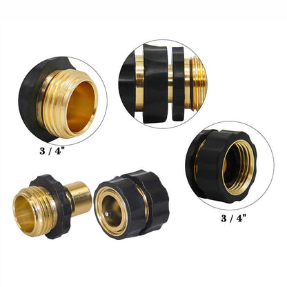 American Standard 3/4 Inch Brass Quick Connect Garden Hose Adapter (4 Male & 4 Female) Tristar Online