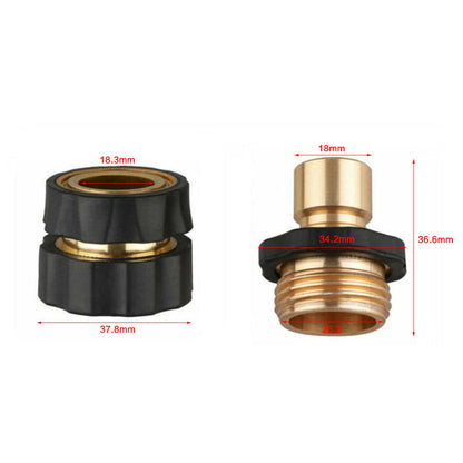 American Standard 3/4 Inch Brass Quick Connect Garden Hose Adapter (4 Male & 4 Female) Tristar Online