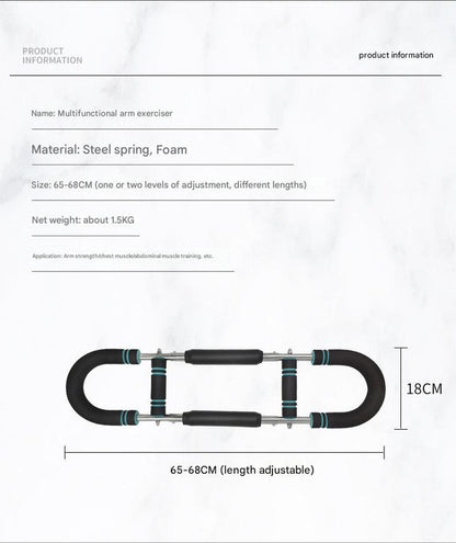 Red Black Adjustable U-Shaped Arm Exerciser - For Home Fitness Strength Training (40kg) Tristar Online