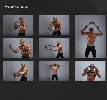 Gray black Adjustable U-Shaped Arm Exerciser - For Home Fitness Strength Training (40kg) Tristar Online