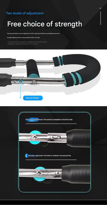 Blue Black Adjustable U-Shaped Arm Exerciser - For Home Fitness Strength Training (40kg) Tristar Online