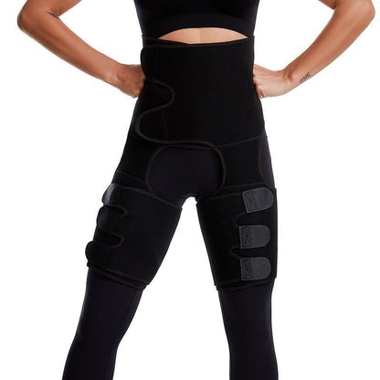 Black Women's 3-in-1 Body Shaper: Waist Cincher, Thigh Slimmer, Glute Lifter - Workout Gear (Size : L/XL) Tristar Online