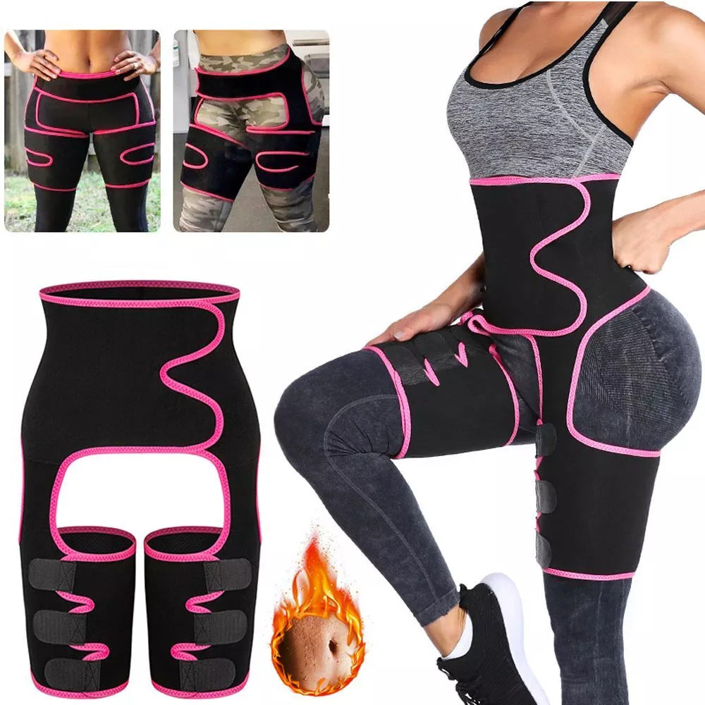 Pink Women's 3-in-1 Body Shaper: Waist Cincher, Thigh Slimmer, Glute Lifter - Workout Gear (Size : L/XL) Tristar Online