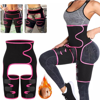 Pink Women's 3-in-1 Body Shaper: Waist Cincher, Thigh Slimmer, Glute Lifter - Workout Gear (Size : L/XL) Tristar Online