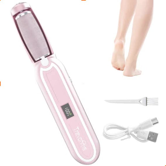 Pink Rechargeable Electric Callus Remover - 3 Speeds, LCD, for Smooth Feet Tristar Online