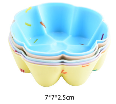 Style 8 Silicone Mini Cake Molds (30 Pack) -  For Cupcakes, Desserts (7x7x2.5cm) Tristar Online