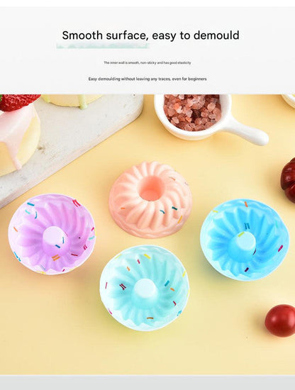 Style 10 Silicone Mini Cake Molds (30 Pack) -  For Cupcakes, Desserts (6.7x6x3cm) Tristar Online