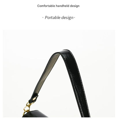 Brown Chic Saddle Crossbody Bag with Wide Guitar Strap - PU Leather Tristar Online