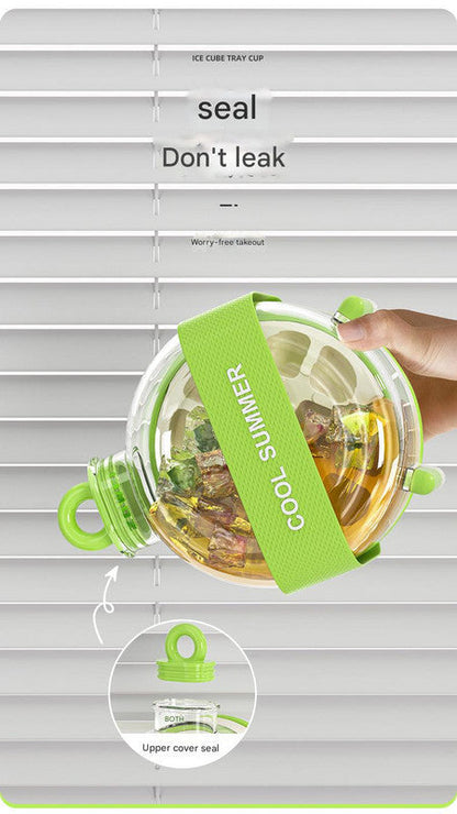 Green Portable Press-Release Ice Cube Maker Bottle - Makes 12 Cubes, Doubles as Bottle Tristar Online