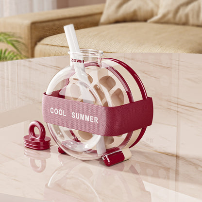 Red Portable Press-Release Ice Cube Maker Bottle - Makes 12 Cubes, Doubles as Bottle Tristar Online