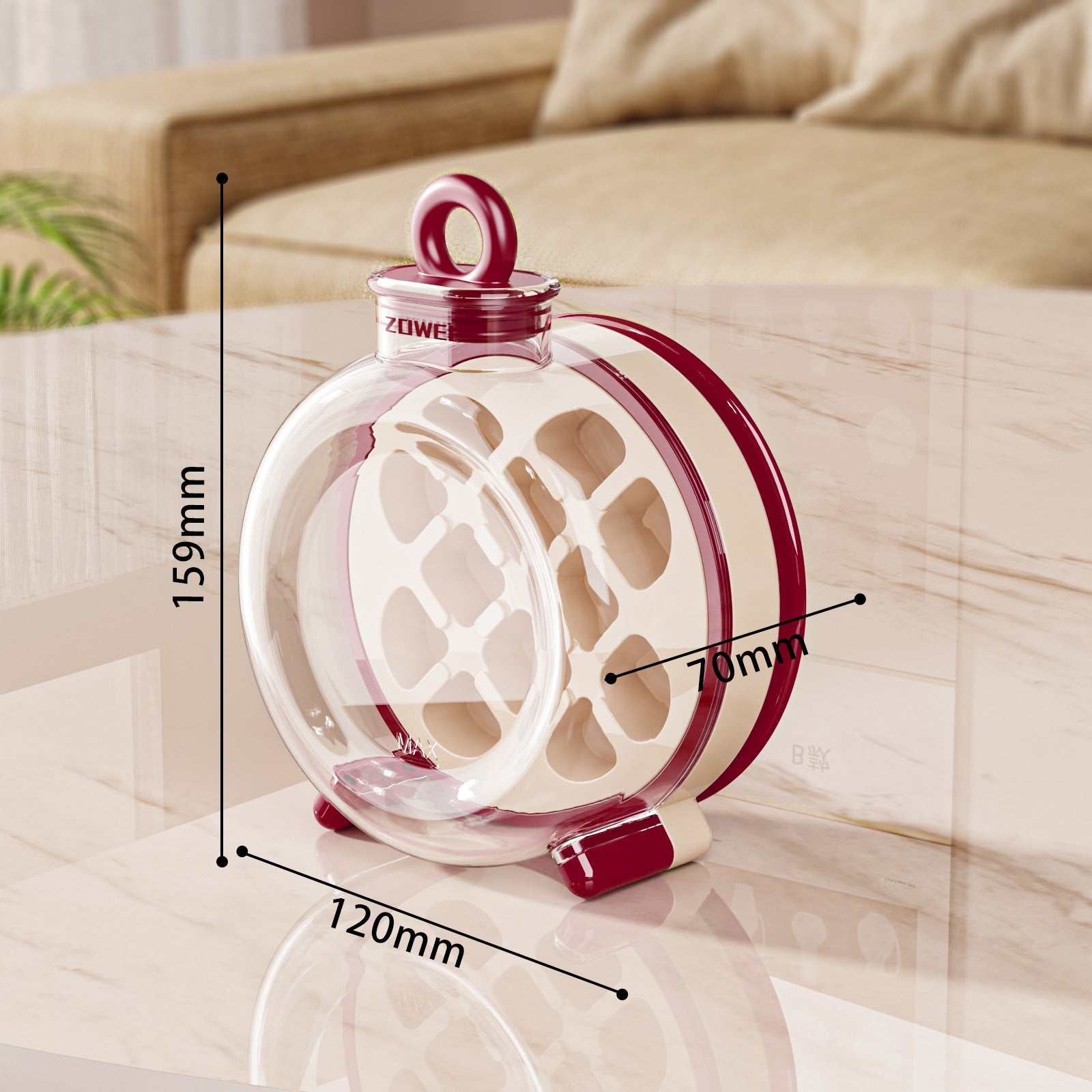 Red Portable Press-Release Ice Cube Maker Bottle - Makes 12 Cubes, Doubles as Bottle Tristar Online