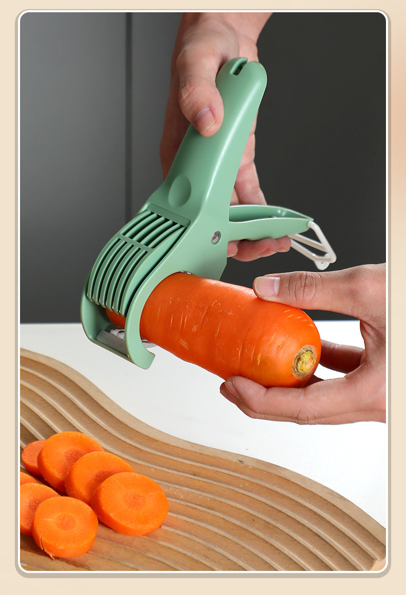 2 pcs Green 5-Blade Fruit & Vegetable Slicer for Crinkle Cuts - Kitchen Gadget Tristar Online