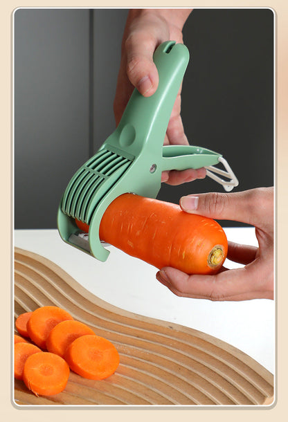 2 pcs Green 5-Blade Fruit & Vegetable Slicer for Crinkle Cuts - Kitchen Gadget Tristar Online