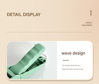 2 pcs Green 5-Blade Fruit & Vegetable Slicer for Crinkle Cuts - Kitchen Gadget Tristar Online