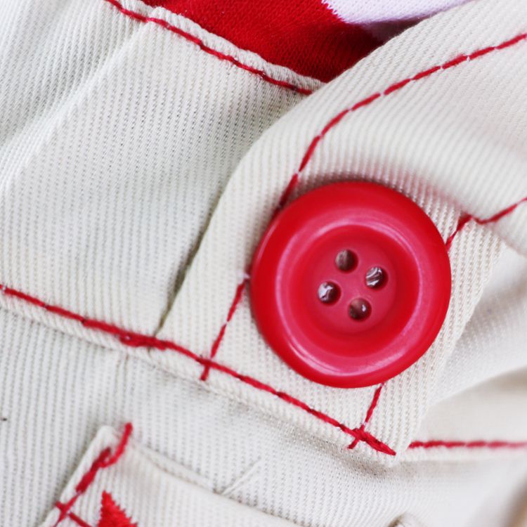 Red Cute Sailor Dog Outfit - Striped Shirt & Anchor Overalls for Small Dogs (Size : M ) Tristar Online