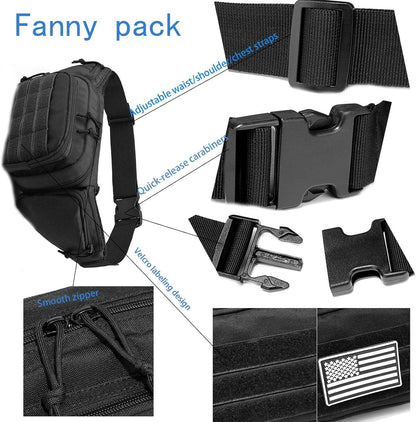 Khaki Rugged Tactical Waist Pack - MOLLE Outdoor Fanny Bag for Hiking Cycling & Travel Tristar Online