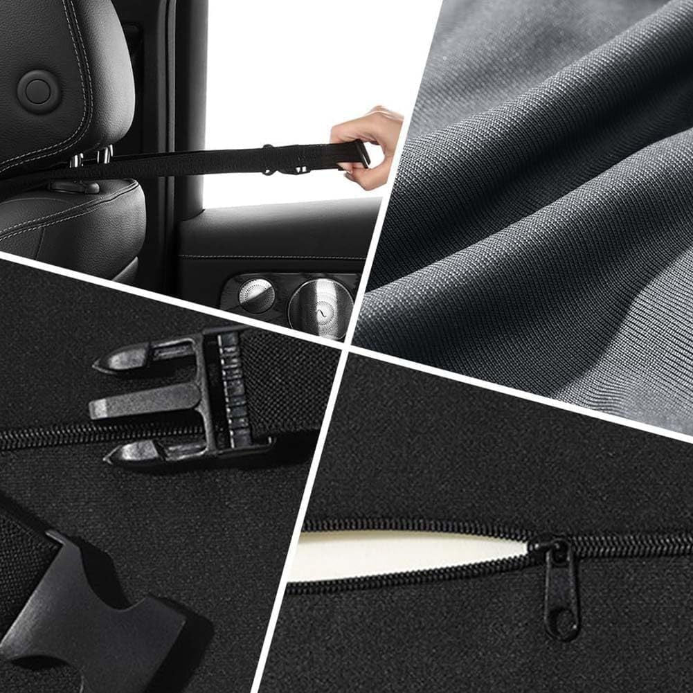 Grey Ergonomic Memory Foam Car Headrest & Lumbar Support Cushion Set - Driving Comfort Neck & Back Pillow Tristar Online