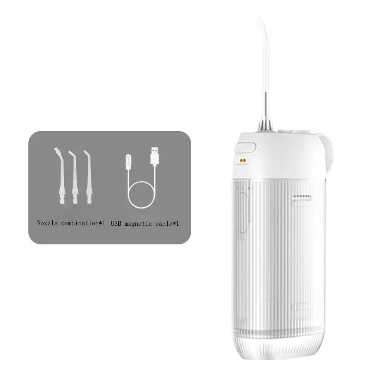 White Advanced Portable Water Flosser - USB Rechargeable Cordless Oral Irrigator, 3 Modes, IPX7 Waterproof for Travel & Home Tristar Online
