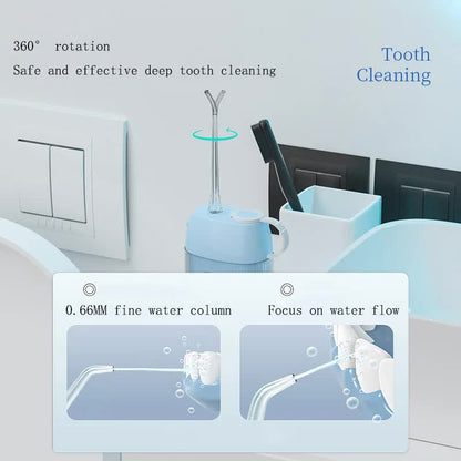 White Advanced Portable Water Flosser - USB Rechargeable Cordless Oral Irrigator, 3 Modes, IPX7 Waterproof for Travel & Home Tristar Online