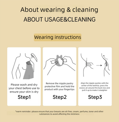 Size L 3 Pairs Skin Color Reusable Silicone Breast Lift Nipple Covers - Invisible Adhesive Bra Pasties for Seamless Lift & Coverage Tristar Online