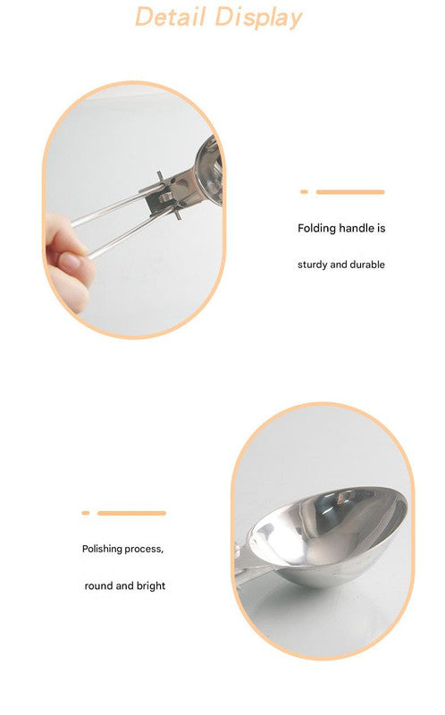 Silver 304 Stainless Steel Folding Camping Ladle  - 2 Pack Deep Serving Spoons, Portable & Eco-Friendly Tristar Online