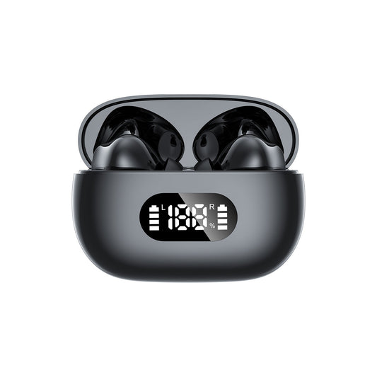 Black ProBeat X5 TWS Earbuds: Bluetooth 5.3, LED Smart Display Case, Intuitive Touch Controls, Extended Playtime Tristar Online