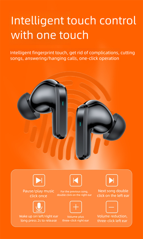 Black ProBeat X5 TWS Earbuds: Bluetooth 5.3, LED Smart Display Case, Intuitive Touch Controls, Extended Playtime Tristar Online