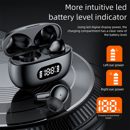 White ProBeat X5 TWS Earbuds: Bluetooth 5.3, LED Smart Display Case, Intuitive Touch Controls, Extended Playtime Tristar Online