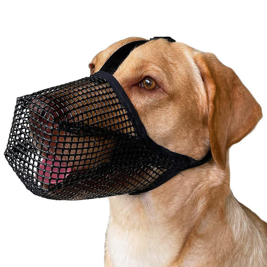 2 Pcs Size XS Black Breathable Mesh Dog Muzzle - Anti-Barking, Biting & Chewing - Adjustable & Comfortable Nylon Muzzle for Dogs Tristar Online