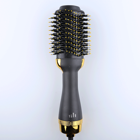 Gold And Grey One-Step Hair Dryer & Volumizer Hot Air Brush - Salon Styler for Drying, Smoothing & Volume Tristar Online