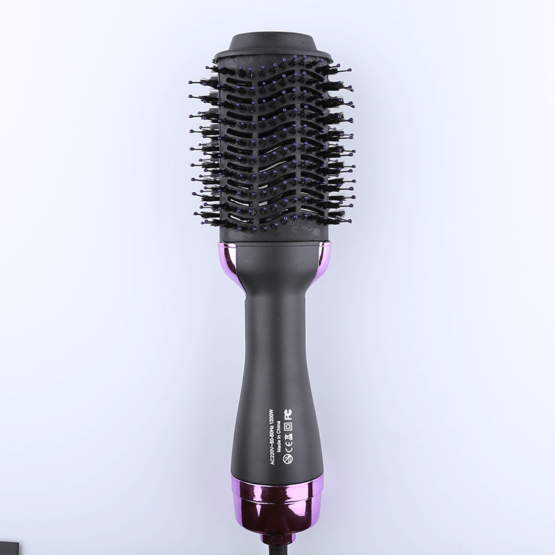 Purple And Grey One-Step Hair Dryer & Volumizer Hot Air Brush - Salon Styler for Drying, Smoothing & Volume Tristar Online