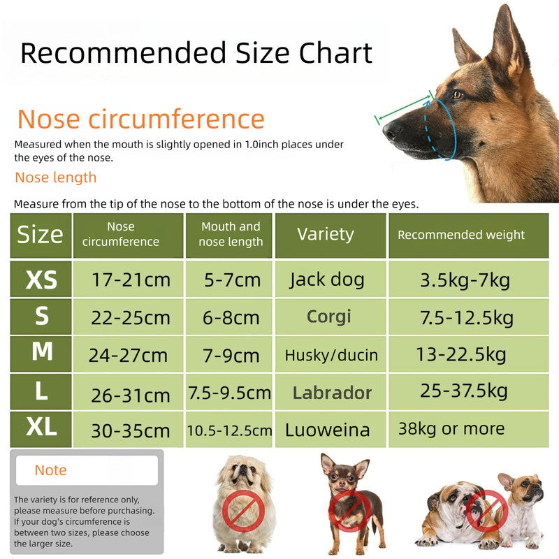 2 Pcs Size XS Grey Breathable Mesh Dog Muzzle - Anti-Barking, Biting & Chewing - Adjustable & Comfortable Nylon Muzzle for Dogs Tristar Online