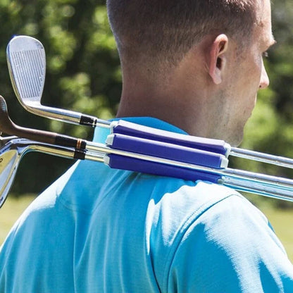 Blue Set of 2 Portable Golf Club Carrier Holders - Lightweight Club Organizer Caddy Tristar Online