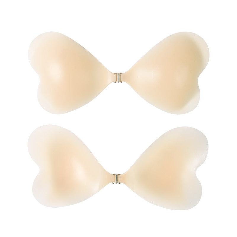 Size S [A cup] Two Pairs Light Skin Colour Heart-Shaped Silicone Breast Sticker - Thin Invisible Push-Up for Small Chest Enhancement Tristar Online